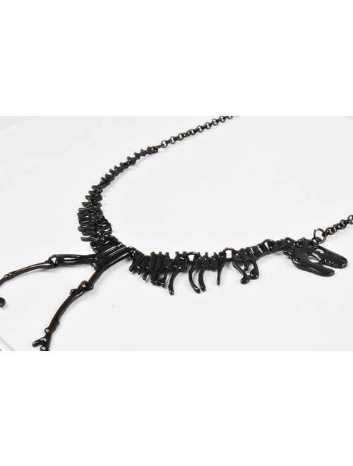 Jane Stone Dinosaur Vintage Necklace Short Collar Fashion Costume Jewelry for Women Teens