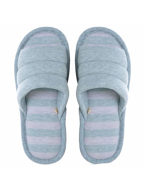 open toe memory foam slippers