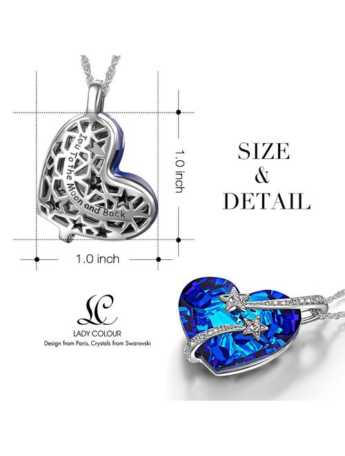 LADY COLOUR Gifts for Women Venus Necklaces for Women with Swarovski Crystals Jewelry for Women for Women for Mom Gifts for Grandma Gifts Birthday Gifts for Women Couples