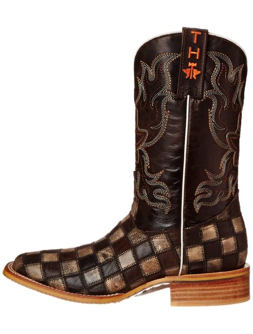 Tin Haul Shoes Men's Gun Metal Check Western Boot