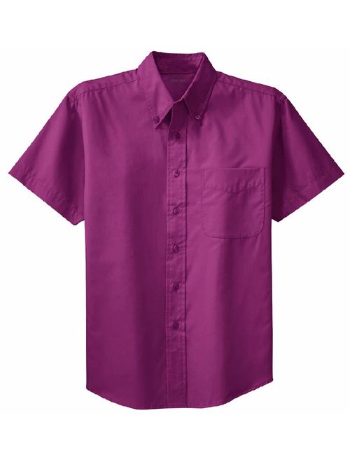 Joe's USA Men's Short Sleeve Wrinkle Resistant Easy Care Shirts in 32 Colors. Sizes XS-6XL