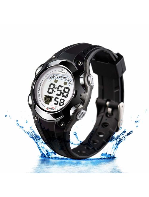 Kids Watches Digital Sport Watches Boys Girls Watches Waterproof Outdoor Children Electronic Wrist Watches with Alarm Stopwatch Toddler Digital Watch LED Lights for 3-12 