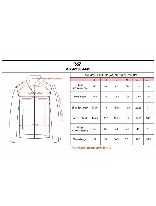 X RAY Mens PU Leather Topstitched ed Motorcycle Jacket Contrast Trim Faux Leather Jacket for Men