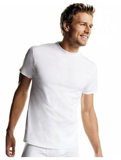 Hanes Men's 3-Pack Cotton Solid Short Sleeve Crew Neck T-Shirt