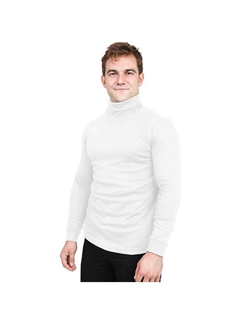Utopia Wear Premium Cotton Blend Interlock Turtleneck Men T-Shirt