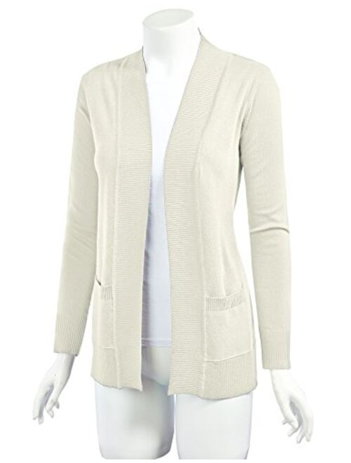 Made by Johnny MBJ Womens Open Front Draped Knit Shawl Cardigan