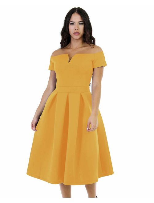Buy LALAGEN Women's Plus Size Vintage 1950s Party Cocktail Wedding Swing  Midi Dress online | Topofstyle