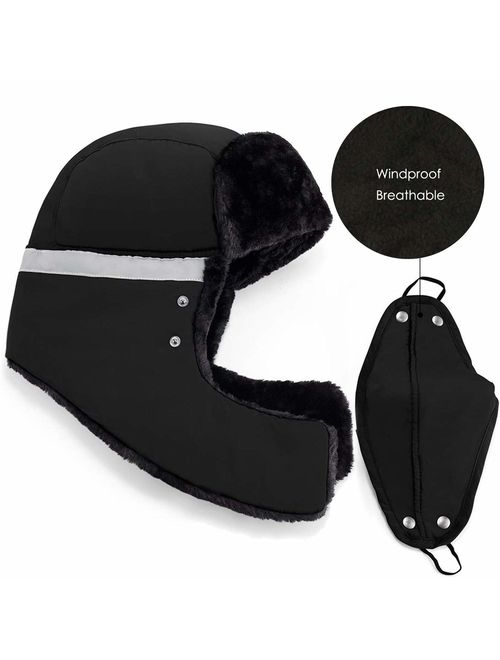 mysuntown Winter Hat for Men and Women,Windproof Warm Hat & Trapper Ushanka Hat for Outdoor Skiing Sport