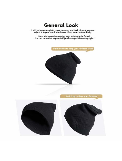TRENDOUX Beanie Hat Winter Warm Knit Hats Cold Weather Skull Cap for Men Women