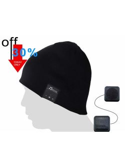 Coeuspow Wireless Music Beanie Hat Music Knitted Cap with Headphone Headset