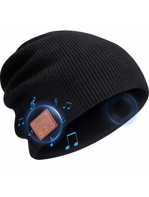 Beanie Hat Bluetooth Headphones, Wireless V 5.0 Knit Music Beanie