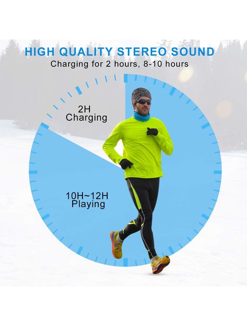 Bluetooth Beanie Hats Gifts for Men Women Hands-Free Microphone Headset 12-Hour Play Time Warm Washable