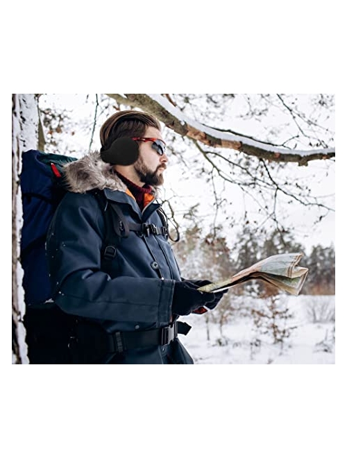 Unisex Sherpa Fleece Lined Winter Earmuffs Ear Warmers 