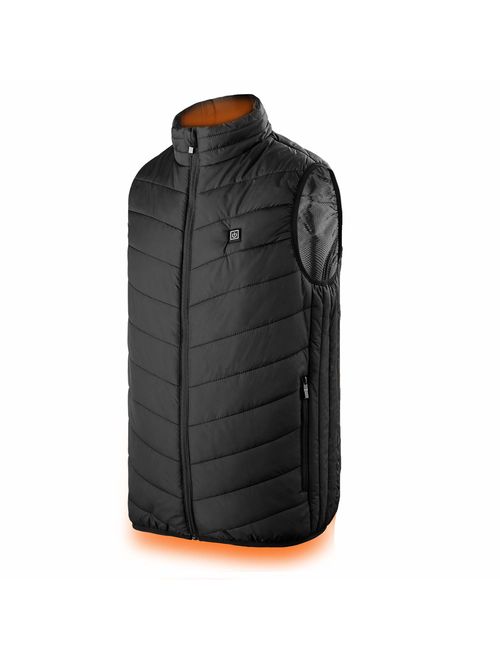 Heated Vest, Power Bank Powered Adjustable Lightweight Heated Vest for Men Outdoor Warm Jacket(Battery Not Included)