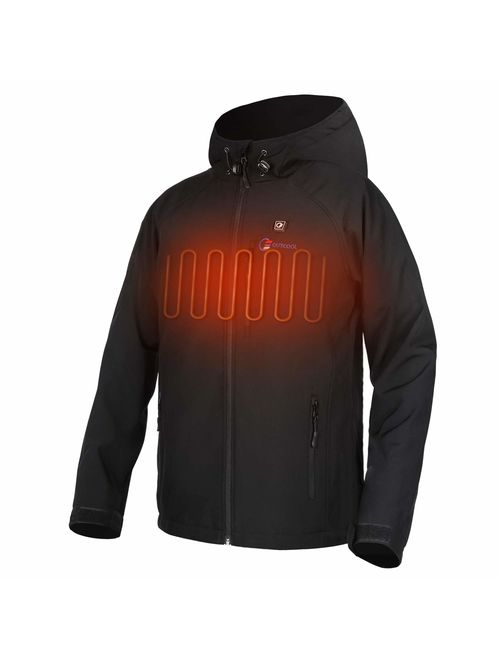 OUTCOOL Men's Heated Jacket with Hood Heating Jacket for Men(Type: NJK1902)