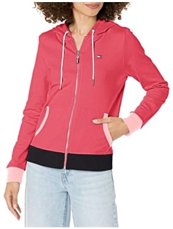 Zip-up Hoodie Classic Sweatshirt for Women with Drawstrings and Hood