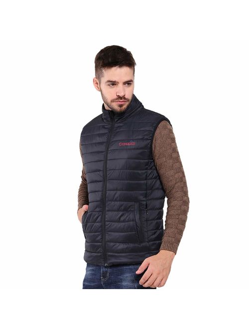CONQUECO Men's Heated Vest Lightweight and Waterproof Gilet Coat for Outdoors