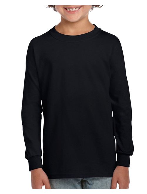 Gildan Kids' Ultra Cotton Youth Long Sleeve T-Shirt, 2-Pack