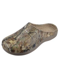 Camo Mens Lined Clog with Sherpa Lining