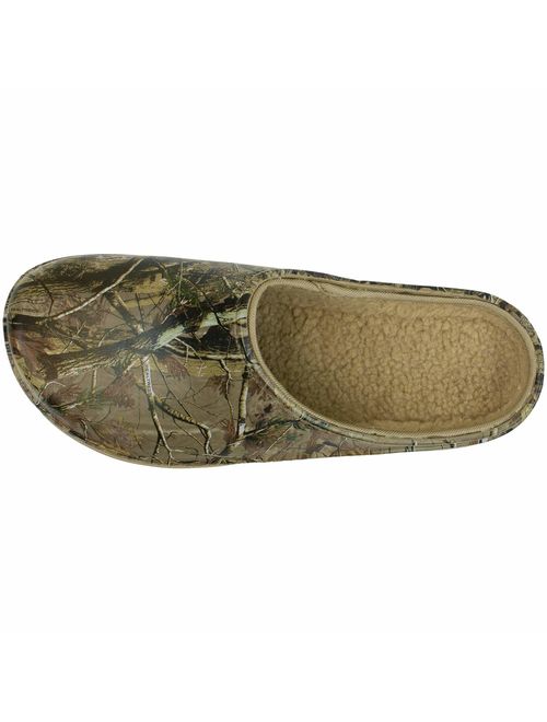 Realtree Camo Mens Lined Clog with Sherpa Lining