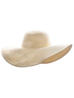 Ayliss Women Floppy Derby Hat Wide Large Brim Beach Straw Sun Cap