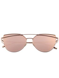 MERRY'S Fashion Women Cat Eye Sunglasses Coating Mirror Lens Sun glasses UV400 S7882