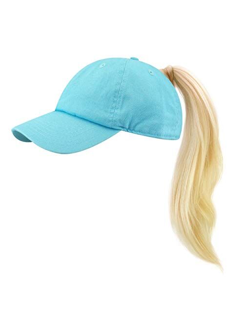 The Hat Depot Unisex Blank Washed Low Profile Organic Cotton and Denim Dad Hat Baseball Cap