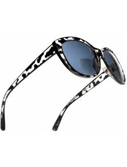 Reader Sunglasses for Women Bifocal for Reading Under the Sun Cateye Glasses