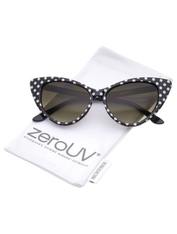 zeroUV - Women's Retro Oversized High Point Cat Eye Sunglasses 54mm