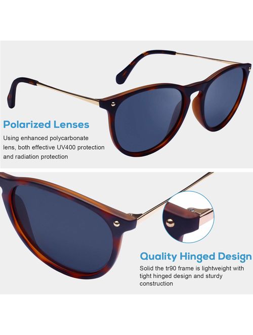 Carfia Vintage Polarized Sunglasses for Women UV400 Protection Driving Hiking Golfing Sports Outdoor Glasses