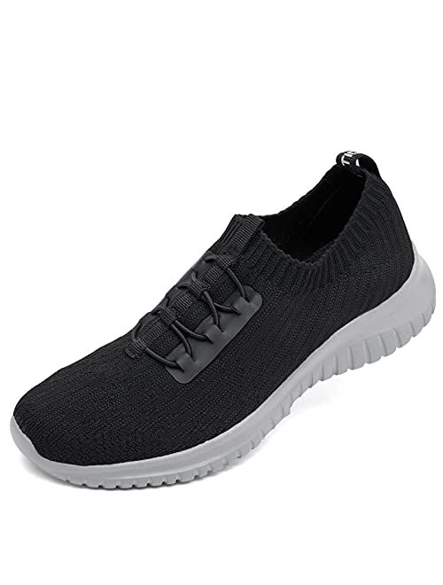 konhill Women's Comfortable Walking Shoes - Tennis Athletic Casual Slip on Sneakers