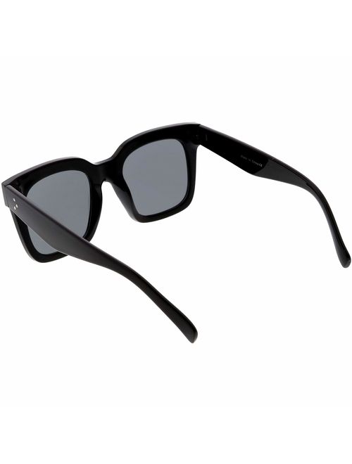 zeroUV - Retro Oversized Square Sunglasses for Women with Flat Lens 50mm