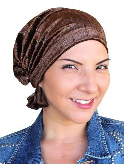Turban Plus The Abbey Cap in Poly Knit Chemo Caps Cancer Hats for Women