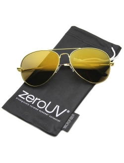 Mirrored Aviator Sunglasses for Men Women Military Sunglasses