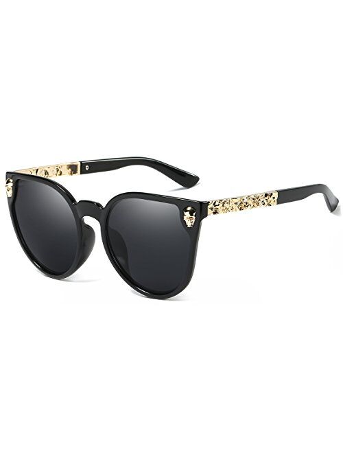 Dollger Rimless Skull Design Cat Eye Sunglasses UV400 Protection