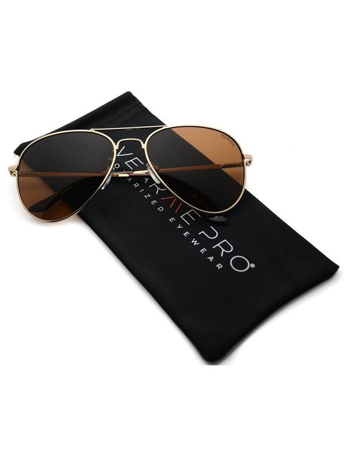 WearMe Pro - Polarized Metal Frame Pilot Style Aviator Sunglasses