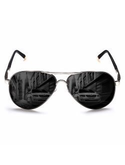 ROCKNIGHT Polarized Aviator Sunglasses for Men Women Metal Flat Top Sunglasses lightweight Driving UV400 Outdoor 58mm