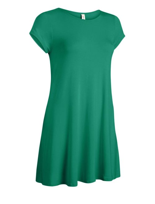 Casual T Shirt Dress for Women Flowy Tunic Dress with Pockets Reg and Plus Size - USA