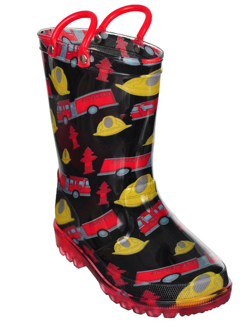 Lilly Boys' Light-Up Rubber Rain Boots (Sizes 5 - 12)