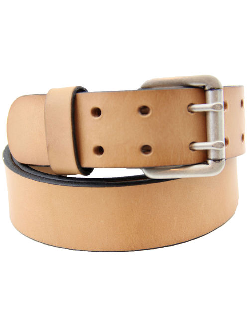 Orion Leather 1 1/2 Natural Tan Harness Leather Belt Double Hole