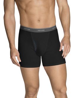 Men's CoolZone Fly Dual Defense Black and Gray Short Leg Boxer Briefs, 5 Pack