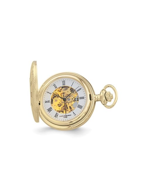 Charles-Hubert Paris Men's Charles Hubert Gold Finish White Dial Pocket Watch XWA1913