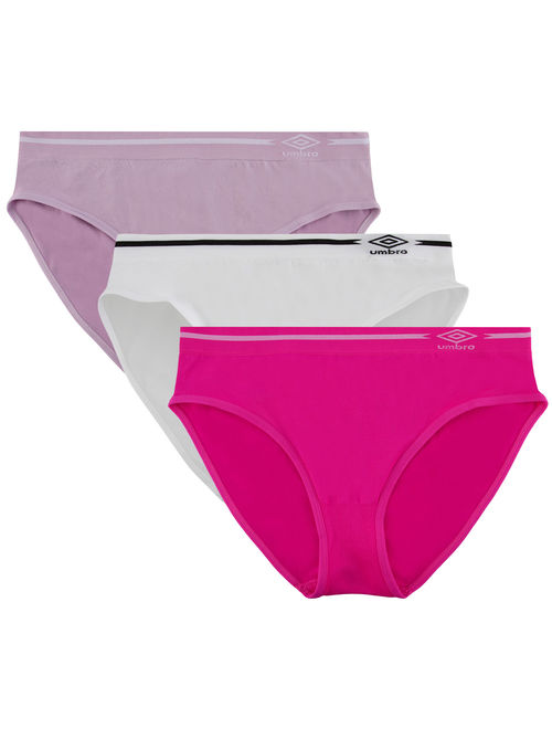 Umbro Women's Seamless Bikini Panties 3 Pack Assorted