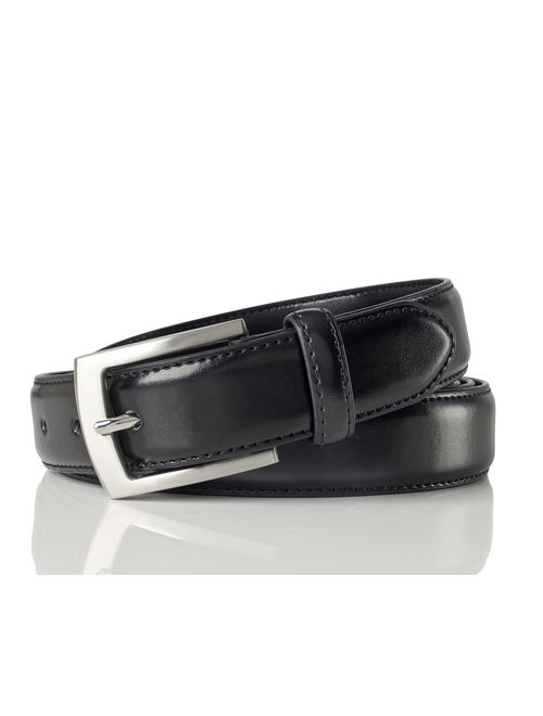 Belts for Men Mens Belt Buckle Genuine Leather Stitched Uniform Dress Belt