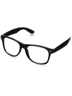 CLEAR LENS 80's Style Vintage Style Black Frame Sunglasses