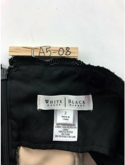 White House Black Market Strapless Mini Dress Womens 2 Black Lace Party A5-08P