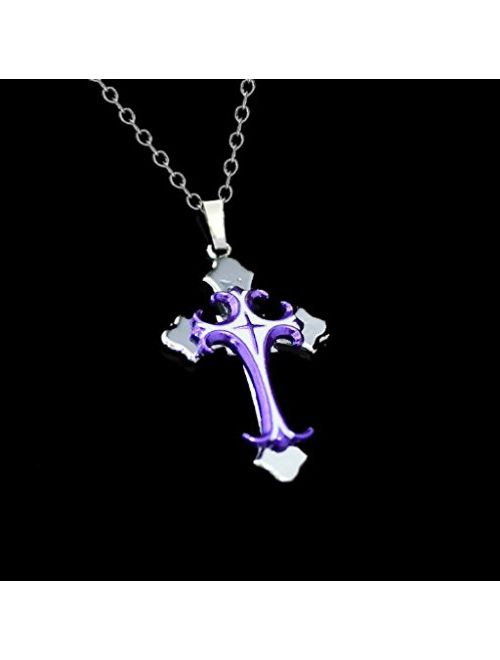 Unisex Men Stainless Steel Cross Pendant Necklace Jewelry Gift