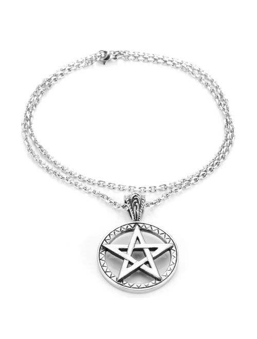 Urban Jewelry Powerful Pentacle Necklaces Pentagram, Seal of Solomon Pendant (Gift Box)