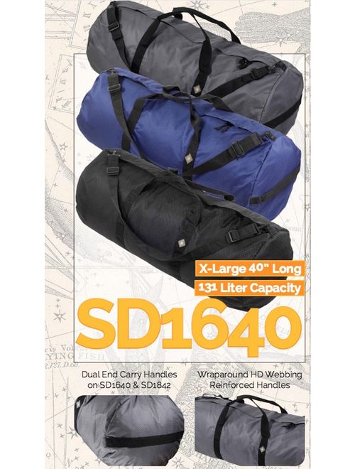 Northstar Sports 1050 HD Tuff Diamond Ripstop Gear/Duffle Bag (16" x 40" Large)