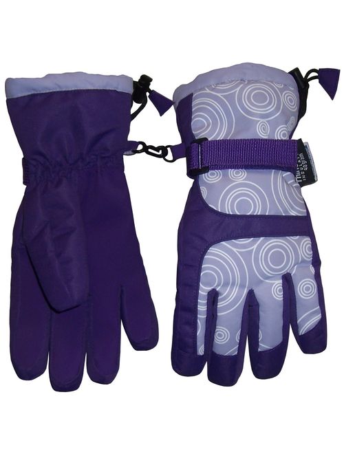 N'Ice Caps Kids Scroll Print Waterproof Thinsulate Insulated Winter Snow Gloves